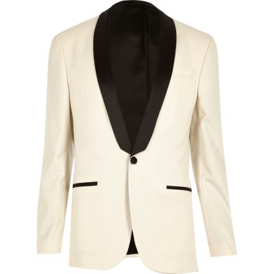 White skinny suit jacket